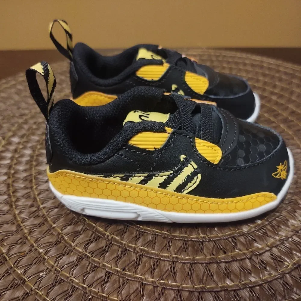 Nike Max 90 Crib SE (CB) Black Opti Yellow  Baby Size 4C CZ4504-001 NEW